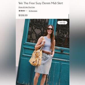 We The Free Suzy Denim Midi Skirt - Blue